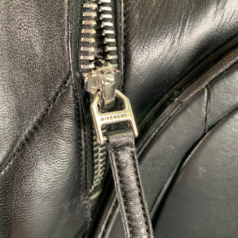 GIVENCHY Size 9 Black Leather Lamb Leather Zip Up Boots