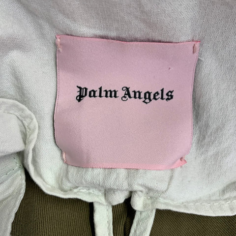 PALM ANGELS Taille 38 Pantalon Casual Chino en Coton à Rayures Vert et Doré