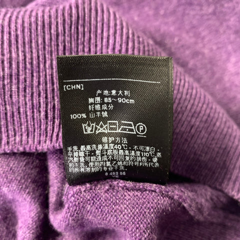 ERMENEGILDO ZEGNA Size M Purple Cashmere 3/4 zipper Pullover