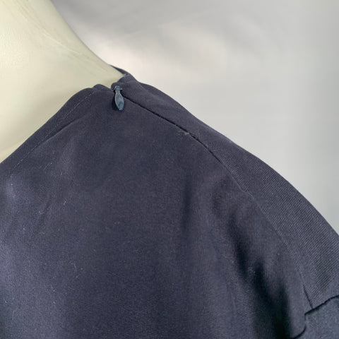PROPER GANG Taille S Chemisier en coton bleu marine à enfiler