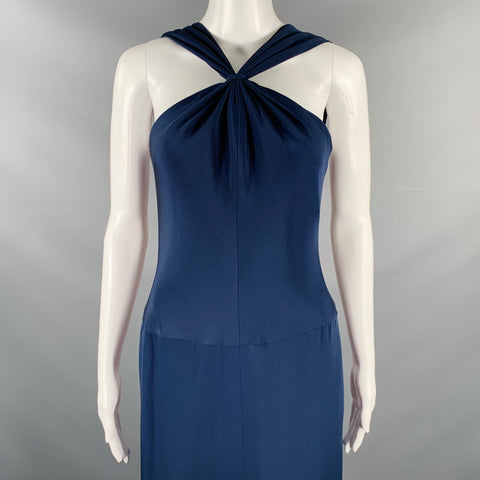 CAROLYNE ROEHM Size S Navy Long Gown Evening Wear