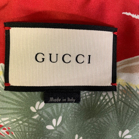 GUCCI Size 44 Black Leather Biker Jacket