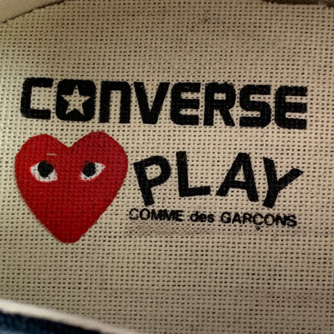 CONVERSE Size 10 Black White Red Dots Canvas Sneakers