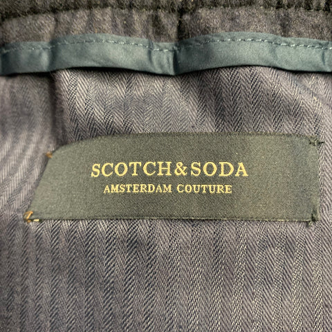 SCOTCH AND SODA Size 31 Navy Blue & Orange Stripe Virgin Wool Casual Pants