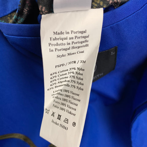 PS by PAUL SMITH Size L Royal Blue Cotton Nylon Coat