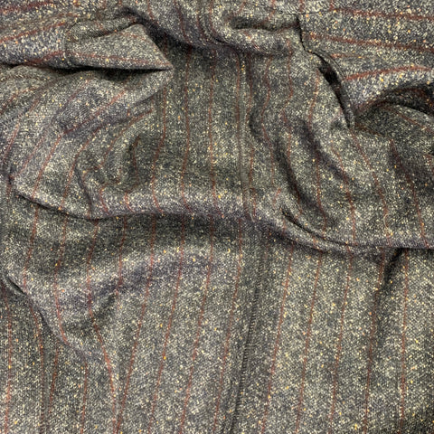 DANIELE ALESSANDRINI Size 42 Navy Burgundy White Tweed Sport Coat
