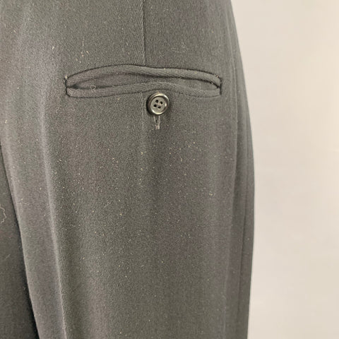 RALPH LAUREN Size 8 Black Wool Cuffed Dress Pants
