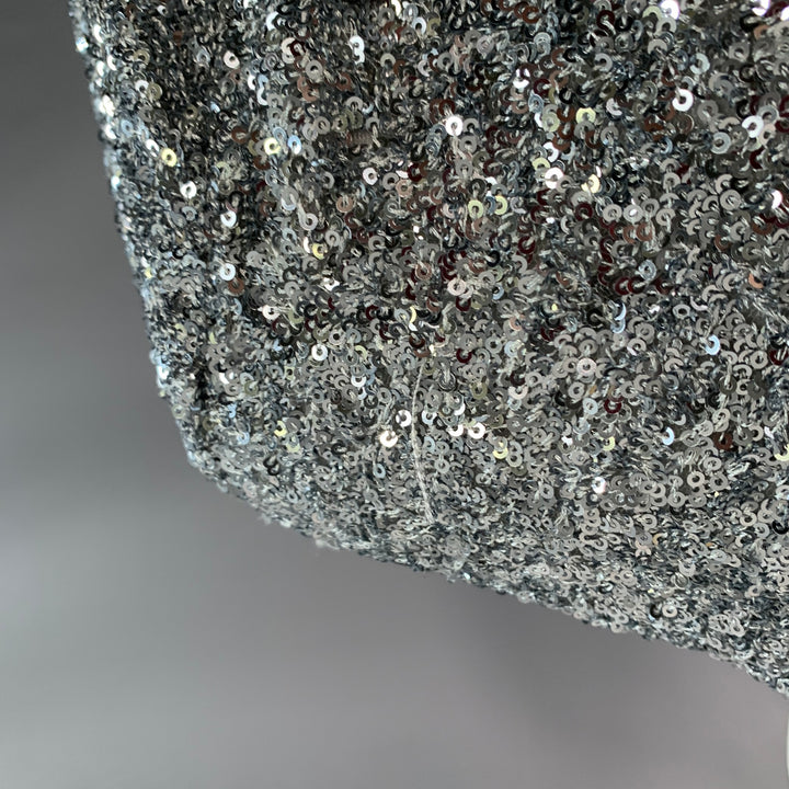 ZADIG & VOLTAIRE Size S Vivi Silver Polyester Sequined Jacket Blazer