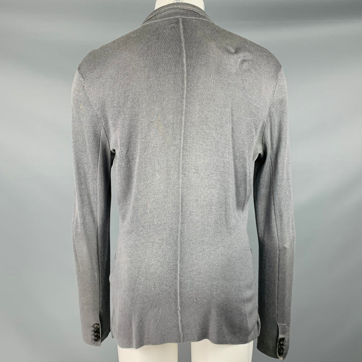 JOHN VARVATOS Cárdigan 2 bolsillos de cachemir de seda gris talla M