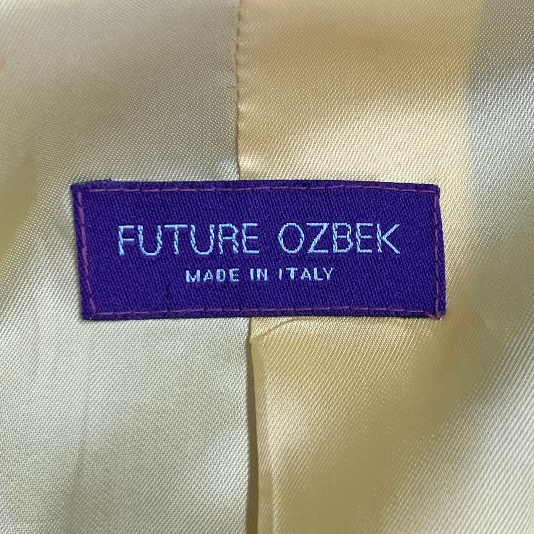 FUTURE OZBEK Size 6 Brown Rayon Blend Single Breasted Blazer Mini Skirt Set