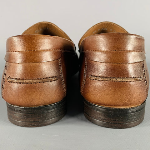 BELVEDERE Size 9 -Elkan- Brown Leather Loafers