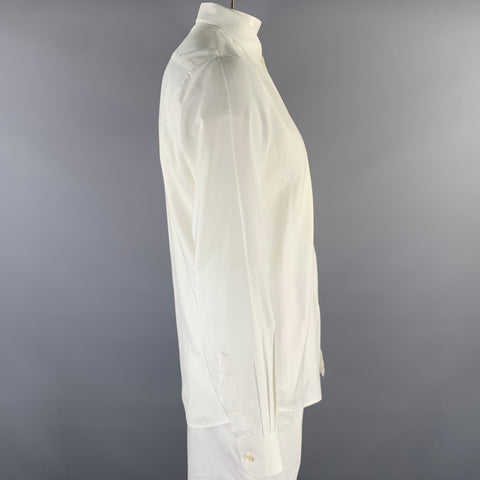 PRINGLE Size L White Cotton Long Sleeve Shirt