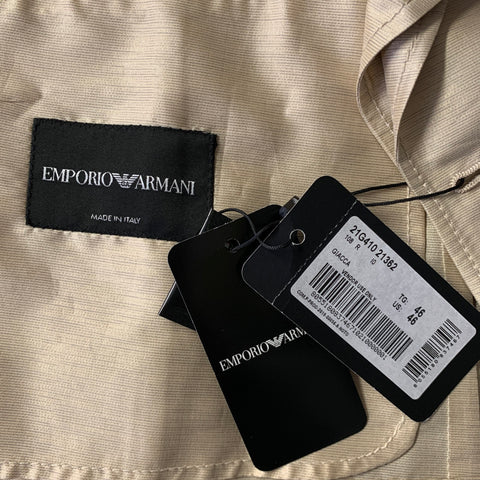 EMPORIO ARMANI Size 36 Gold Polyester Silk Shawl Lapel Sport Coat
