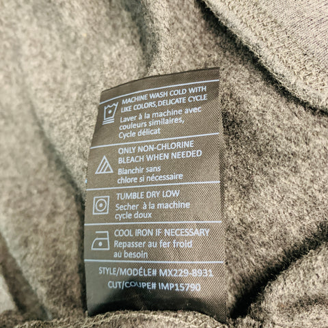 VINCE Sudadera con capucha de poliéster y algodón gris jaspeado talla M