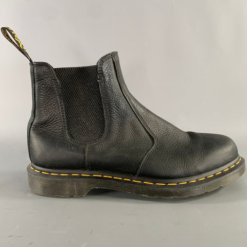 DR. MARTENS Size 11 Black Leather Boots