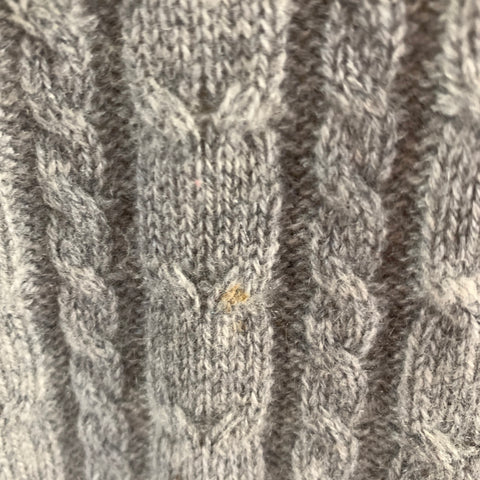 BLOOMINGDALE'S Size M Grey Knit Cashmere V-Neck Sweater