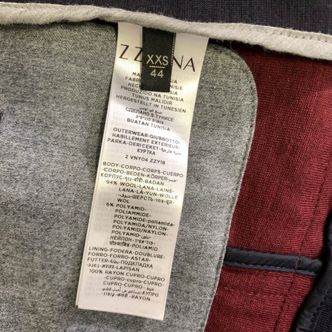 Z ZEGNA Size 34 Navy Wool Blend Blazer Jacket