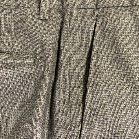MAISON MARGIELA Size 34 Grey Charcoal Woven Wool Button Fly Dress Pants