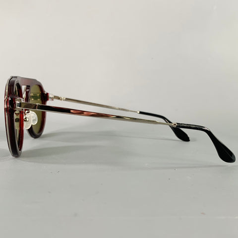 THIERRY LASRY Ghosty Red Silver Two Tone Acetate Sunglasses