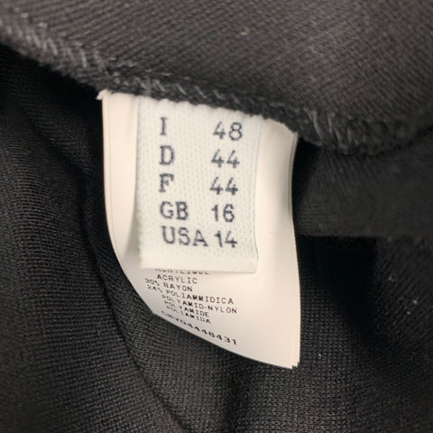 CACHAREL Size 14 Black Nylon Blend Sleeveless Drop Waist Dress