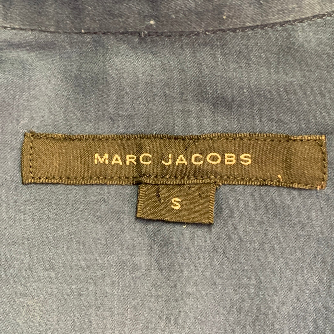 MARC JACOBS Size S Navy Cotton Spread Collar Button Down Long Sleeve Shirt
