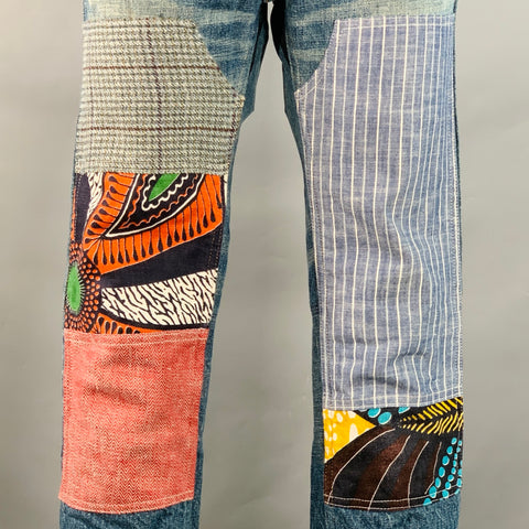 JUNYA WATANABE SS16 Size XS Blue Multi Color Denim Patchwork Jeans