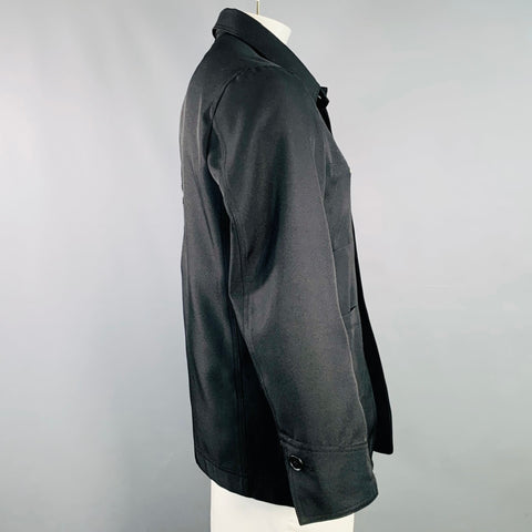 DIET BUTCHER Size L Black Twill Polyester Utility Jacket