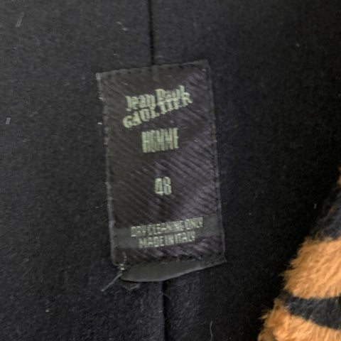 JEAN PAUL GAULTIER Size S Orange Black Tiger Polyester Blend Vest