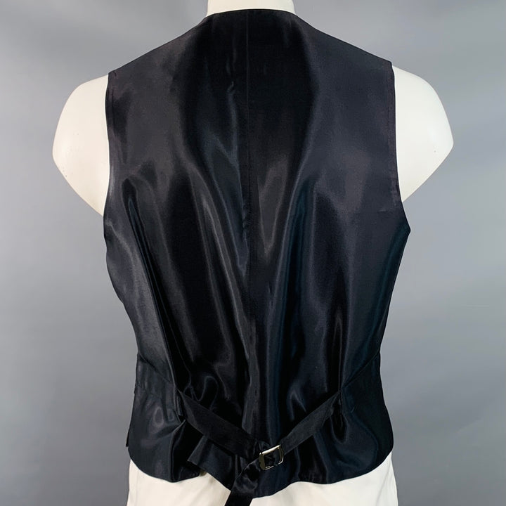 FAVOURBROOK Size 44 Brown Black Brocade Jacquard Rayon Blend Formal Vest