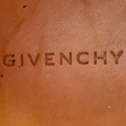 GIVENCHY Size 8 Black White Leather Slip On Sneakers