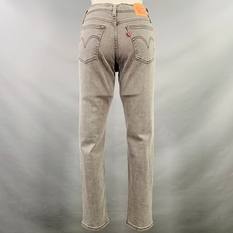 LEVI STRAUSS Size 27 Wedgie Straight Grey Cotton Blend Button Fly Jeans
