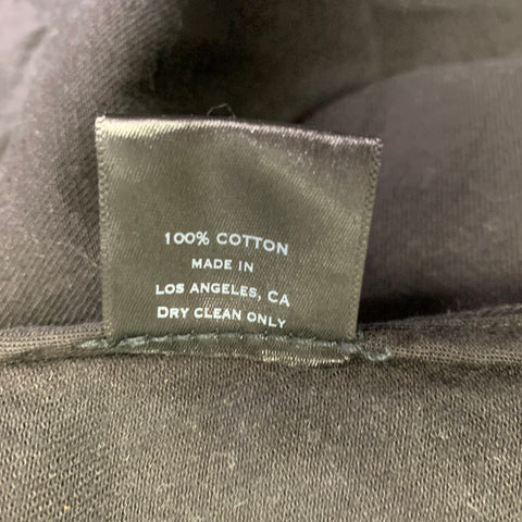 NAHMIAS Size XS Black Cotton Raw Edge Double Zipper Jacket