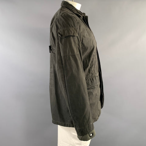NICE COLLECTIVE Size XL Green Cotton Utility Jacket