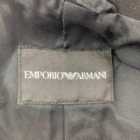 EMPORIO ARMANI Size M Black Wool Blend Studded Jacket Blazer