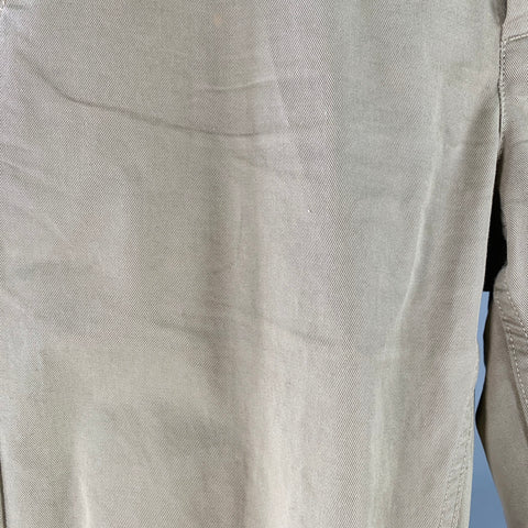 MAISON KITSUNE Size 29 Tan Twill Cotton Flat Front Casual Pants