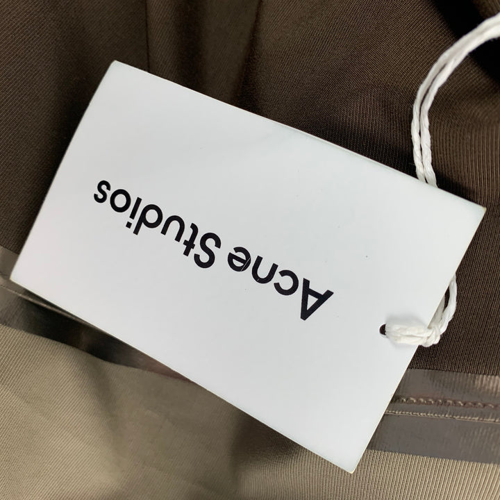 ACNE STUDIOS Taille XL Veste imperméable color block marron taupe