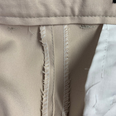 REVIVE Size S Beige Pleated Twill Dress Pants