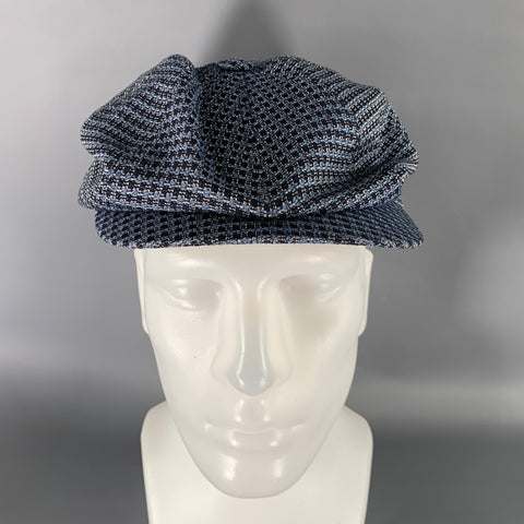 BORSALINO Size 7.75 Blue Light Blue Geometric Cotton Hats