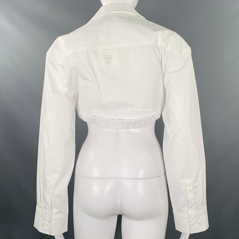 Top court décontracté JACQUEMUS taille S Bahia en coton mélangé blanc