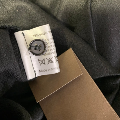 ESKANDAR Size 0 Black Wool Blend Long Dress