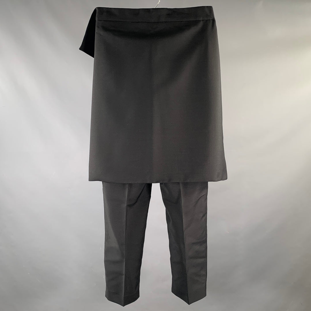 BURBERRY Size 30 Black Mohair / Wool Zip Fly Dress Pants