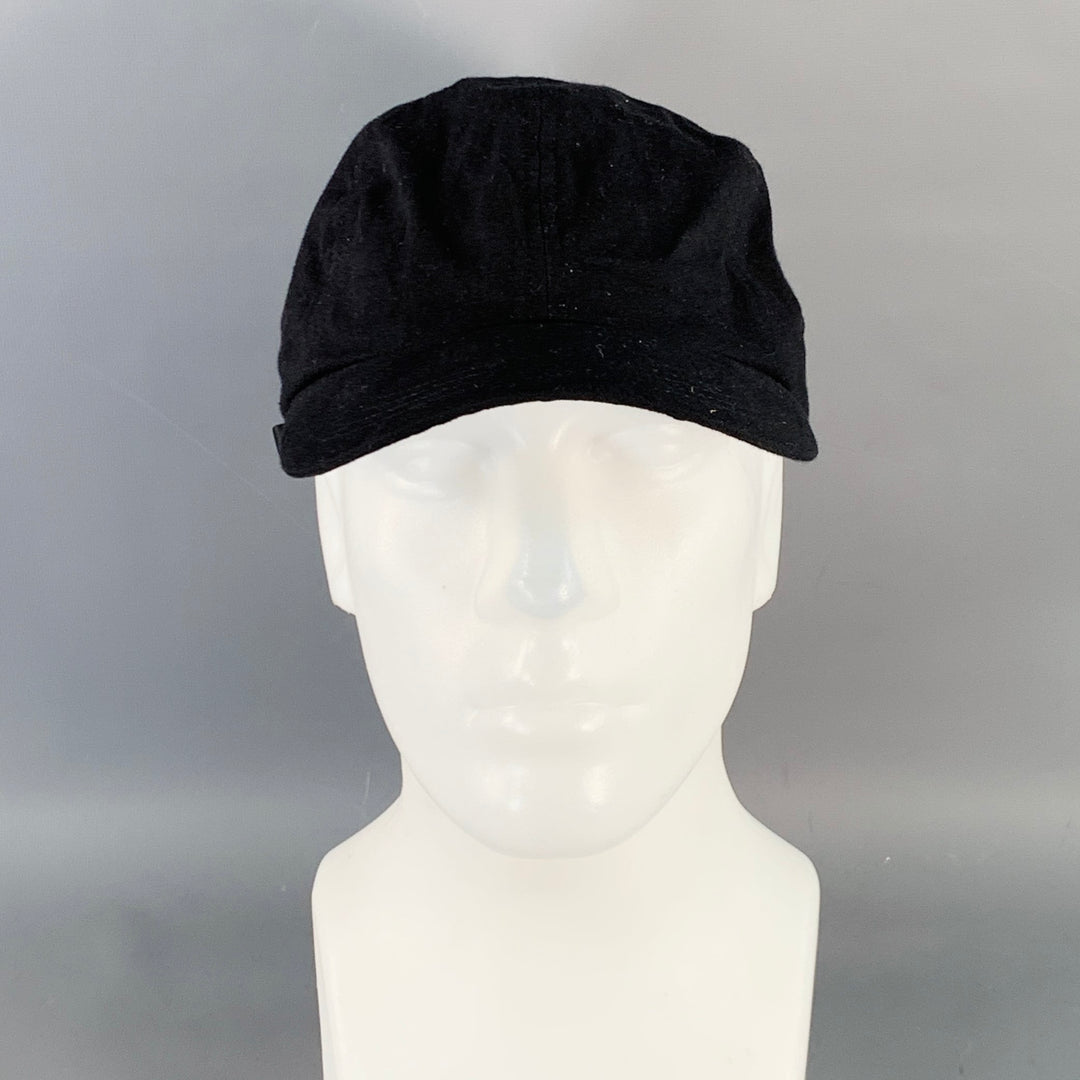 MAN-TLE One Size Black Cotton Canvas Baseball Cap