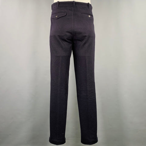 ADAM KIMMEL Size XL Navy Twill Wool Notch Lapel Suit