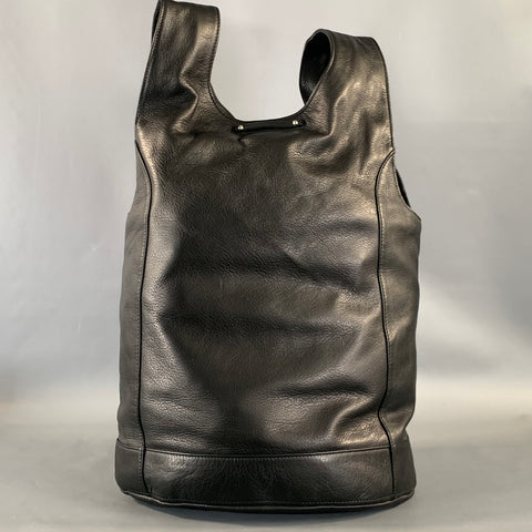 JEAN PAUL GAULTIER Black Silver Leather Bucket Bags