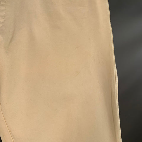 DSQUARED2 Size 34 Cream Twill Cotton Straight Casual Pants