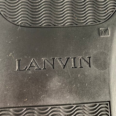 LANVIN Size 11 Grey Charcoal Fleece Low Top Sneakers