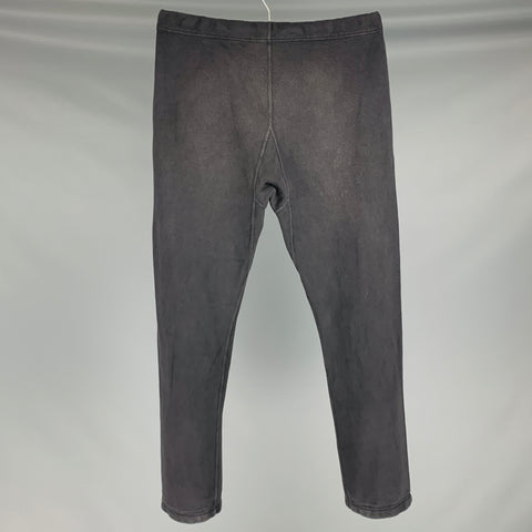 VISVIM -Pantalones deportivos DMGD- Talla S Pantalones casuales con cordón de algodón lavado negro