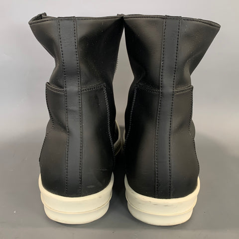DRKSHDW Size 9 Black White Leather Zip Up Boots