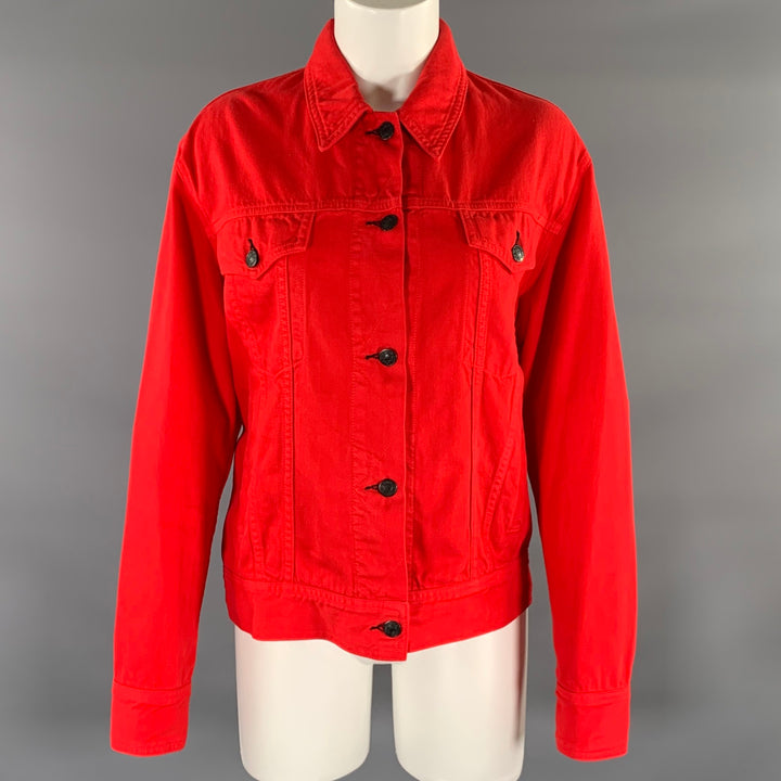 RAG & BONE Size M Red Cotton  Tencel Trucker Jacket