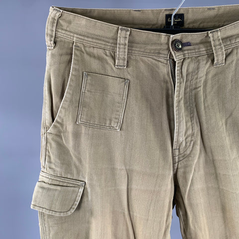 PAUL SMITH JEANS Size 30 Khaki Herringbone Cargo Pants